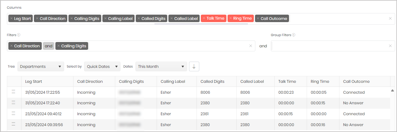 Prism analytics widget screenshot