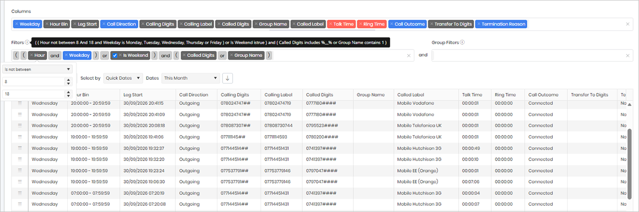 Prism analytics widget