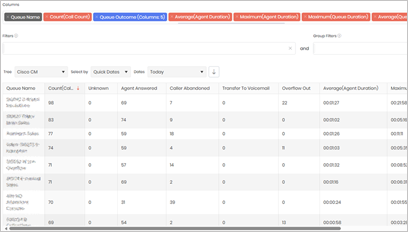 Webex Queue Performance widget screenshot